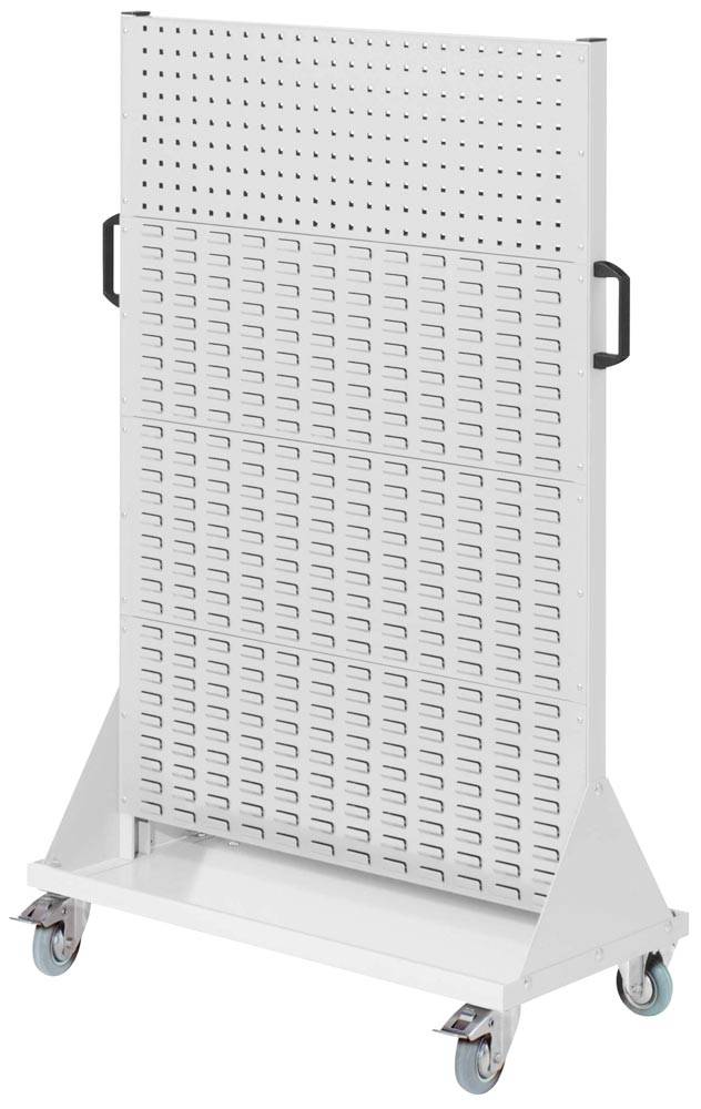 RasterMobil Gr. 4 RAL 7035 H1580 x B1000 x T500 mm. 2 Lochplatten 6 Schlitzplatt