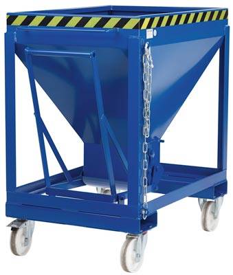 Silowagen, Volumen 0,37 cbm, LxBxH 780x1210x1240 mm, fahrbar, Korngröße 3 mm, RA
