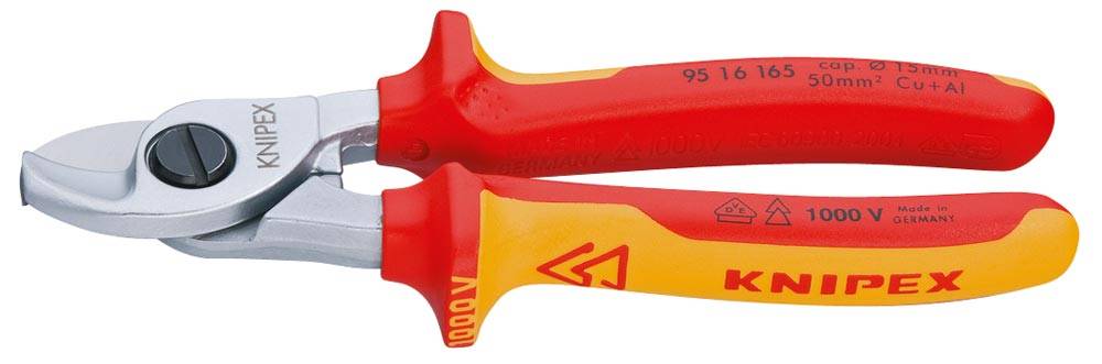 Kabelschere mit 2K-GriffhüllenVDE-isoliert 165 mm