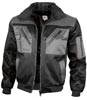 Qualitex Arbeitsjacke 'zweifarbig' in schwarz/grau, Größe: M - modische Pilotenjacke - ideale Übergangsjacke
