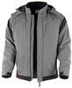 Qualitex Arbeitsjacke 'PRO' in grau/schwarz, Größe: XL - wetterfeste Winterjacke - Softshelljacke