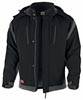 Qualitex Arbeitsjacke 'PRO' in schwarz/grau, Größe: XL - wetterfeste Winterjacke - Softshelljacke