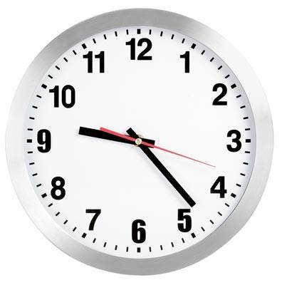 Funkwanduhr, Aluminumgehäuse gebürstet, 30cm durchm.