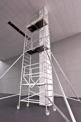 Fahrgerüst, Bühnenlänge 2,00 m geschweißt, Bühnenb. 0,72 m, 8er Rahmenteile, Gew