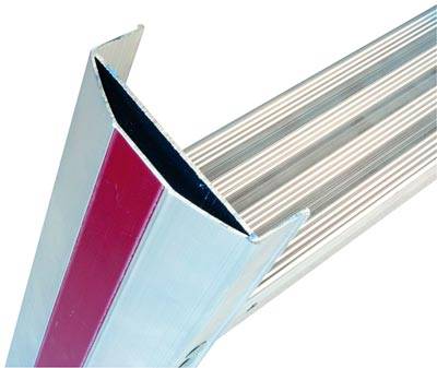 Stufen-Anlegeleiter, 11 Stufen, Leiterlänge 3000 mm, B. 425 mm, Gewicht 6,90 kg