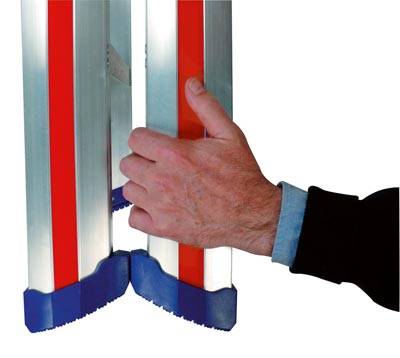 Stufen-Stehleiter, beidseitig begehbar, inkl. Spreizsicherung, Höhe 2300 mm, 2x1