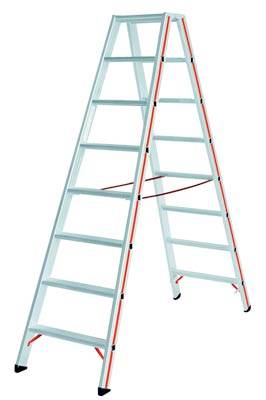 Stufen-Stehleiter, 2-seit. begehbar,H 2300 mm, 2x10 Stufen