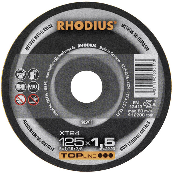Rhodius XT 24 205910 Trennscheibe gerade 115mm 22.23mm