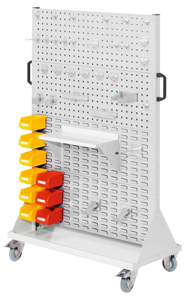 RasterMobil Gr. 4 RAL 7035 H1580 x B1000 x T500 mm. 1 x Werkzeughaltersort. 28-t