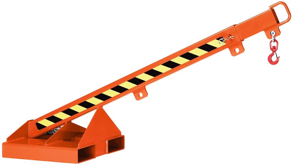 Kranarm für Gabelstapler, Länge 1650-2370 mm, Traglast 175-1000 kg, ausziehbar,
