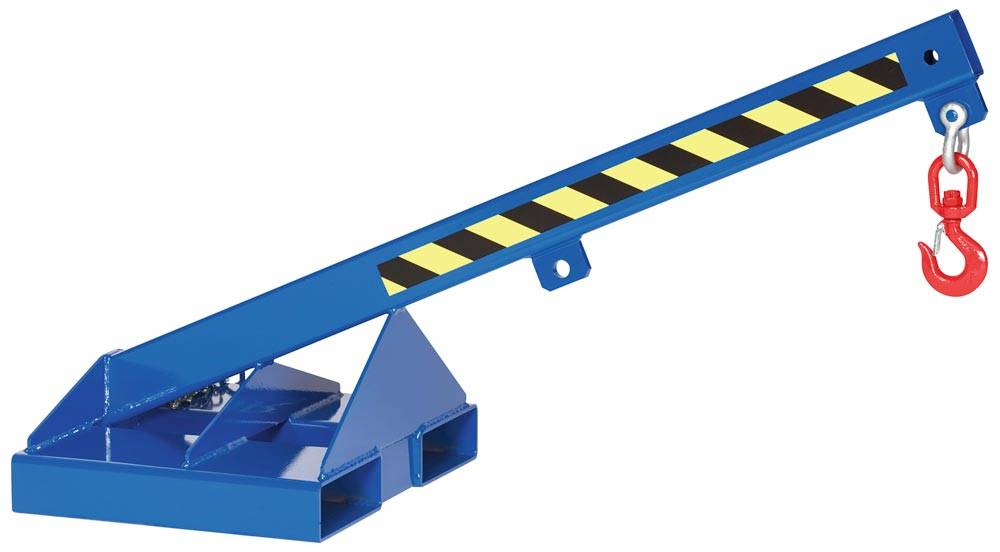 Kranarm für Gabelstapler, Länge 1390 mm, Traglast 350-1000 kg, starr, Neigung 25