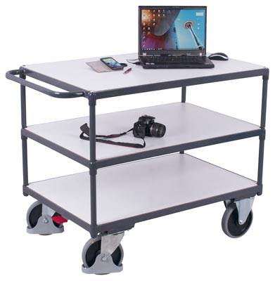 VARIOfit SW-500.662 ESD Tischwagen Stahl pulverbeschichtet Traglast (max.): 400kg Graphitgrau (RAL 7024)