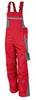 Qualitex Arbeitshose 'PRO' in rot/grau, Größe: 56 - Latzhose MG 245 g - Blaumann für PROfessionals