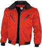 Qualitex Arbeitsjacke 'einfarbig' in rot, Größe: S - klassische Pilotenjacke - ideale Übergangsjacke