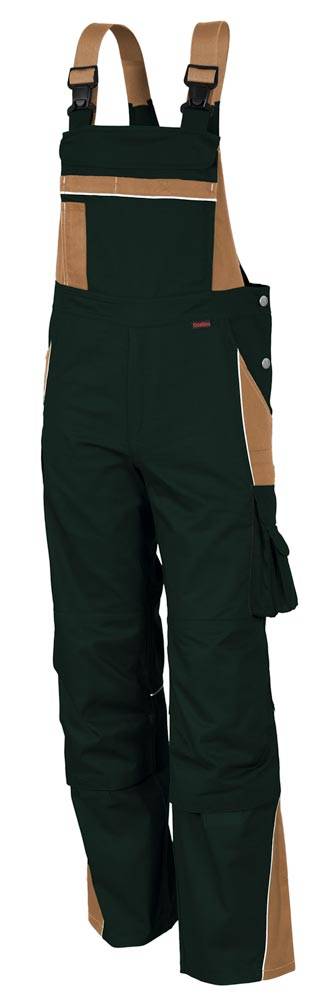 Qualitex Arbeitshose 'PRO' in oliv/khaki, Größe: 52 - Latzhose MG 245 g - Blaumann für PROfessionals
