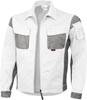 Qualitex Arbeitsjacke 'PRO' in weiß/grau, Größe: 64 - Bundjacke MG 245 g - PROfessionals-Werkstattjacke
