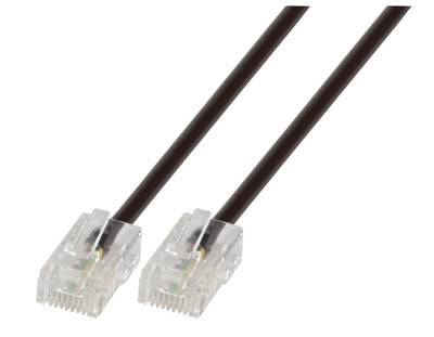 EFB-Elektronik K2408.050, Modularkabel RJ45 (8/4) - RJ45 (8/4), schwarz, 0,5 m