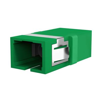 Kupplung SC/APC Simplex OS2 grün -- flanschlos Glasfaserverkabelung OS2