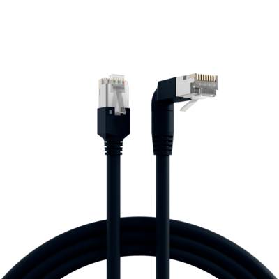 RJ45 Patchkabel Cat.5e S/UTP PVC -- TM11 1x90° schwarz 3m Kupferverkabelung
