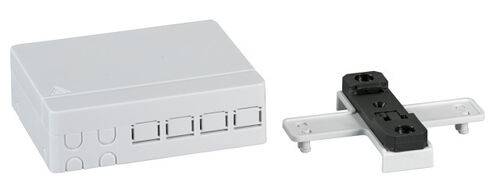 EFB ELEKTRONIK - FTTH Indoor Hutschienenbox für 4Fasern, 4Kupplungen und Faserüberlängenaufnahme