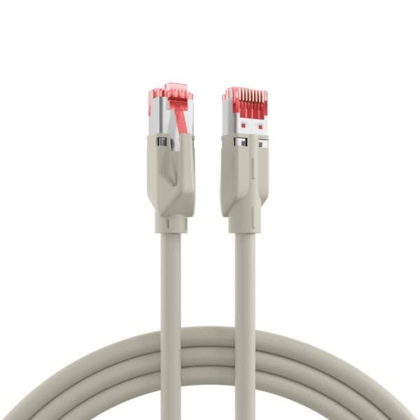 EFB Elektronik K8051.30 RJ45 Netzwerkkabel, Patchkabel CAT 6a S/FTP 30.00 m Grau vergoldete Steckkontakte 1 St.