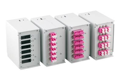 Hutschienenbox Frontblende leer 1,7mm, für 6x SC-Duplex / LC-Quad Glasfaserverkabelung Glasfaser