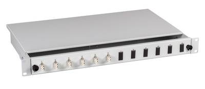 EFB-Elektronik BA71901.12OM4, Spleißbox LC 50/125µ OM4 ausziehbar 12 Pigtails abgesetzt/6 Kuppl.