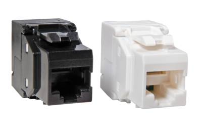 RJ45 Keystone UTP, Cat.6 -- 250MHz, Komponenten zertifiziert, schwarz +