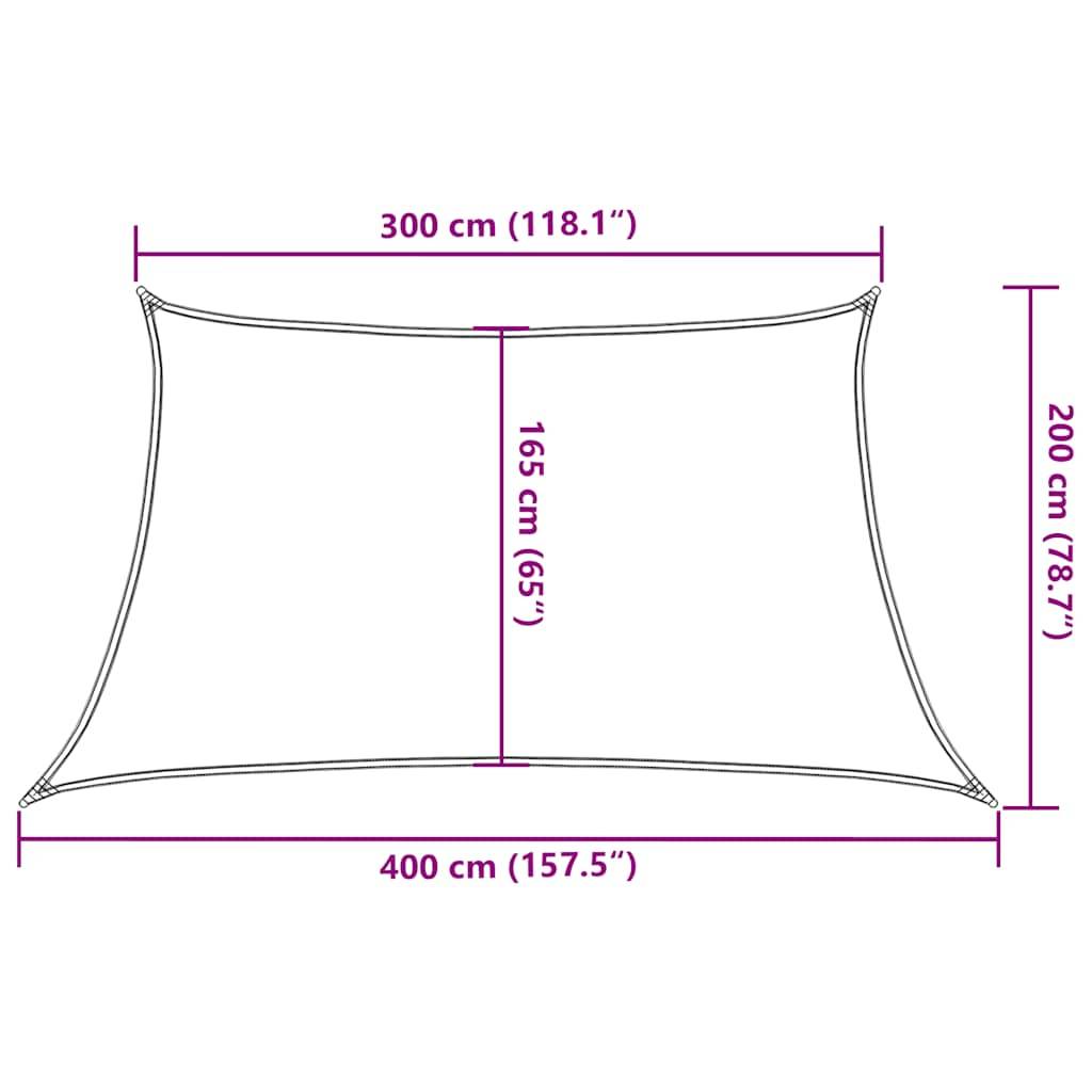vidaXL Sonnensegel 160 g/m² Taupe 3/4x2 m HDPE