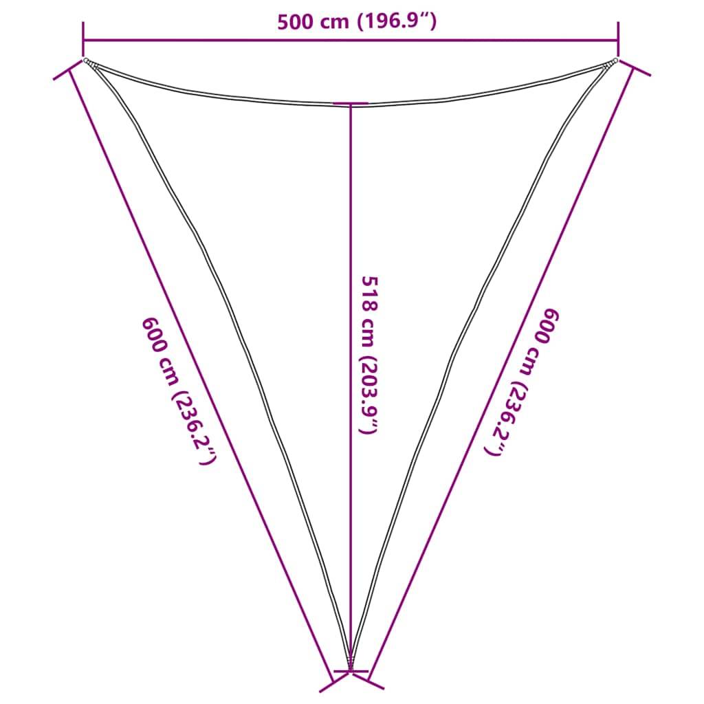 vidaXL Sonnensegel 160 g/m² Taupe 5x6x6 m HDPE