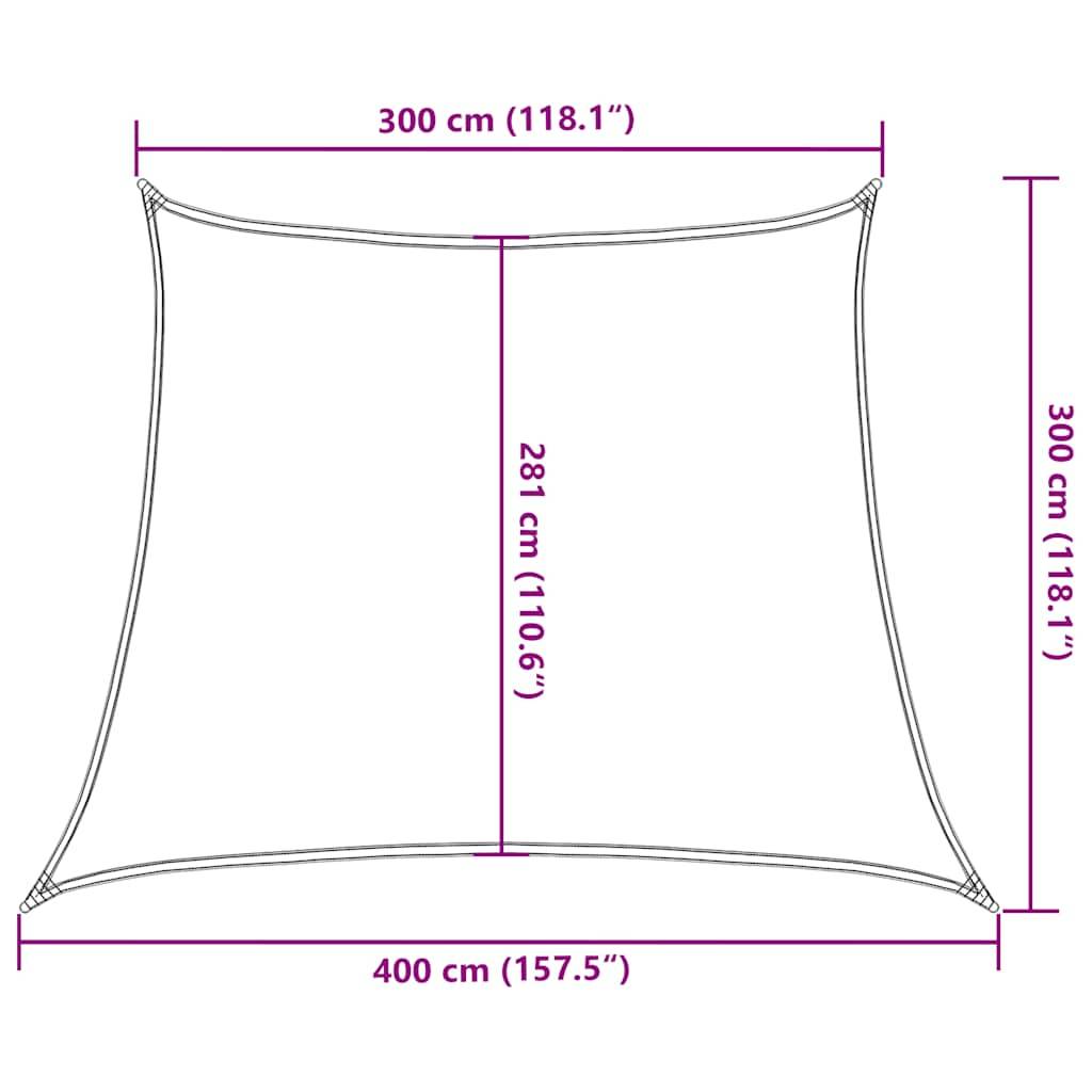 vidaXL Sonnensegel 160 g/m² Taupe 3/4x3 m HDPE