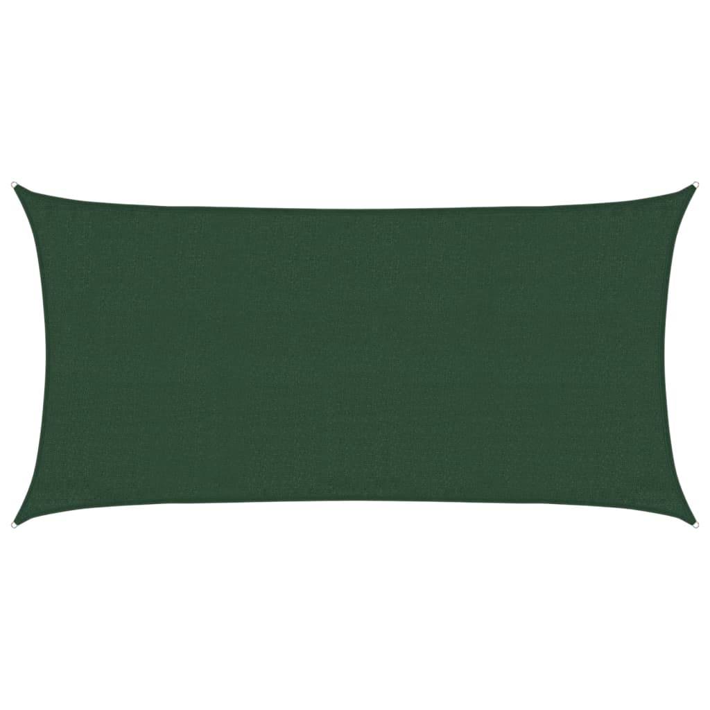 vidaXL Sonnensegel 160 g/m² Dunkelgrün 3x6 m HDPE