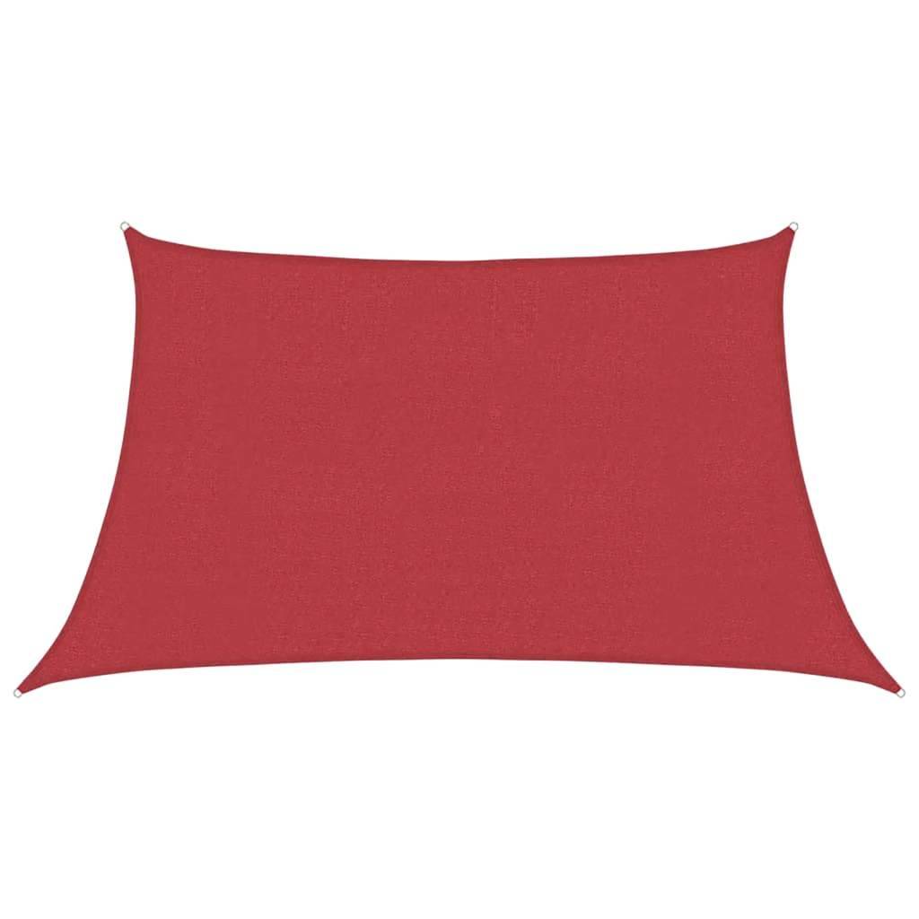 vidaXL Sonnensegel 160 g/m² Rot 3/4x2 m HDPE