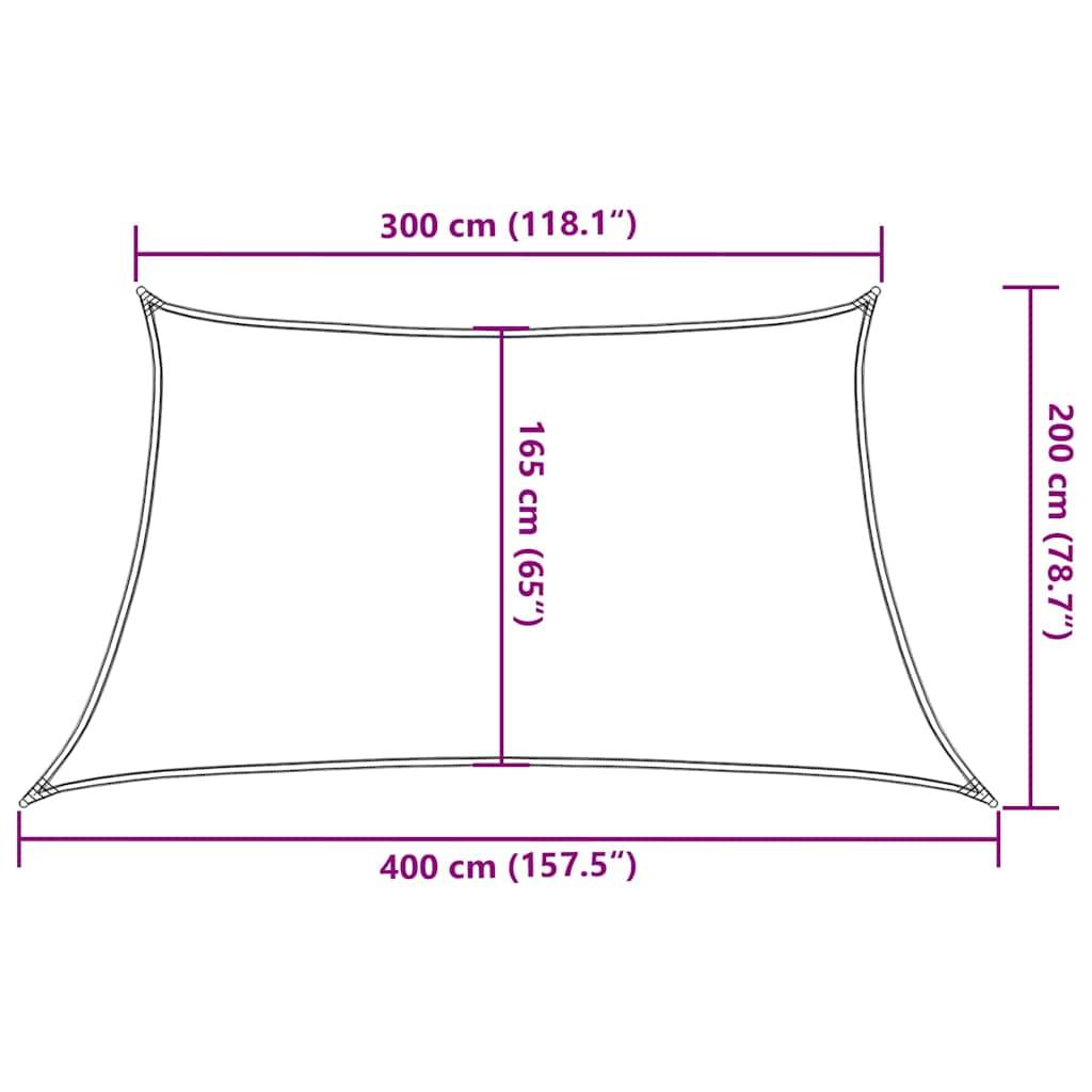 vidaXL Sonnensegel 160 g/m² Rot 3/4x2 m HDPE