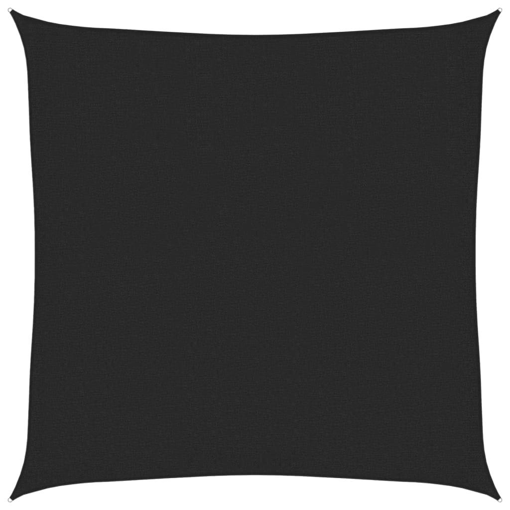 vidaXL Sonnensegel 160 g/m² Schwarz 3x3 m HDPE