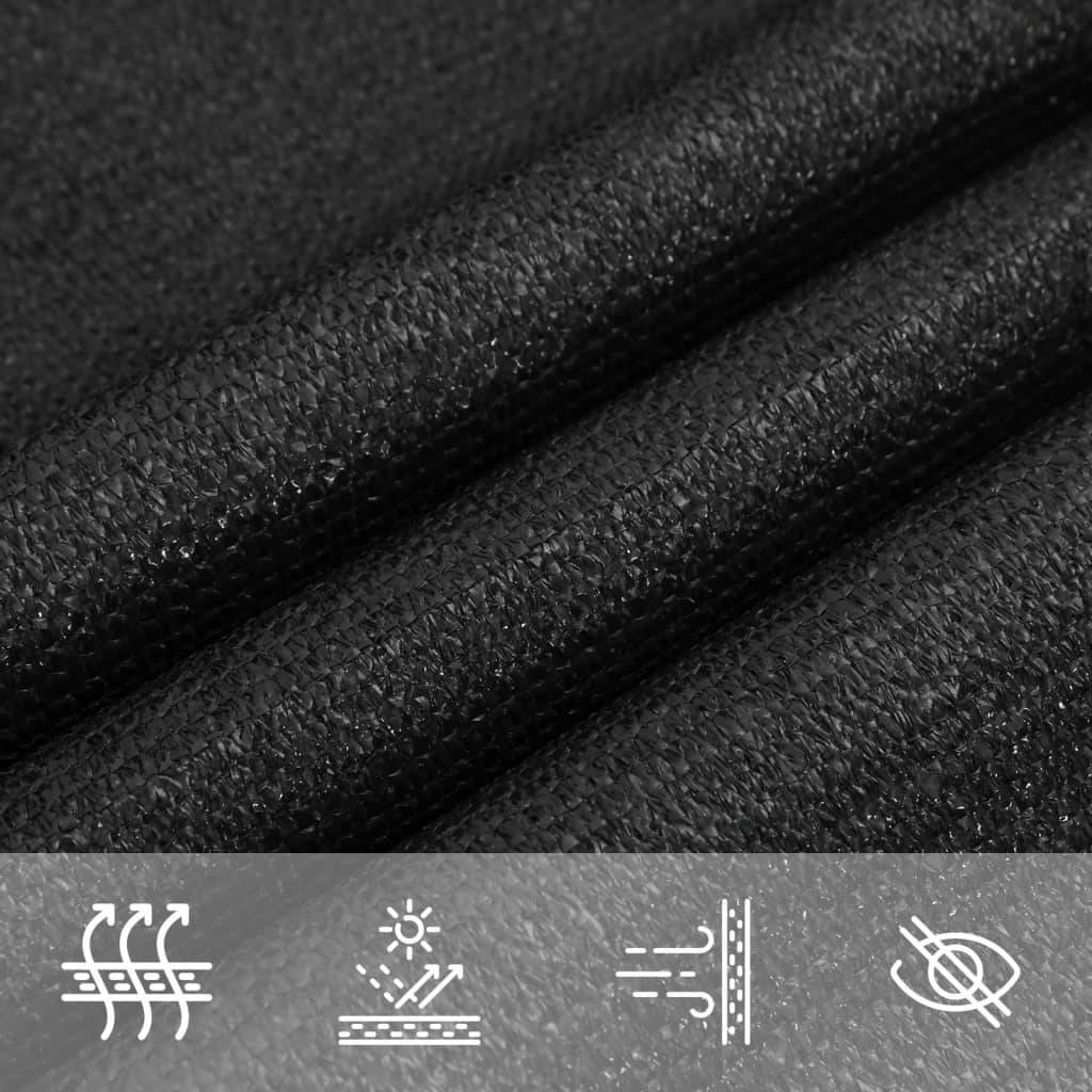 vidaXL Sonnensegel 160 g/m² Schwarz 3x3 m HDPE