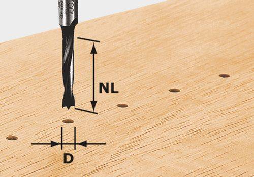 Festool Dübelbohrer HW Schaft 8 mm HW D3/16 - 491065