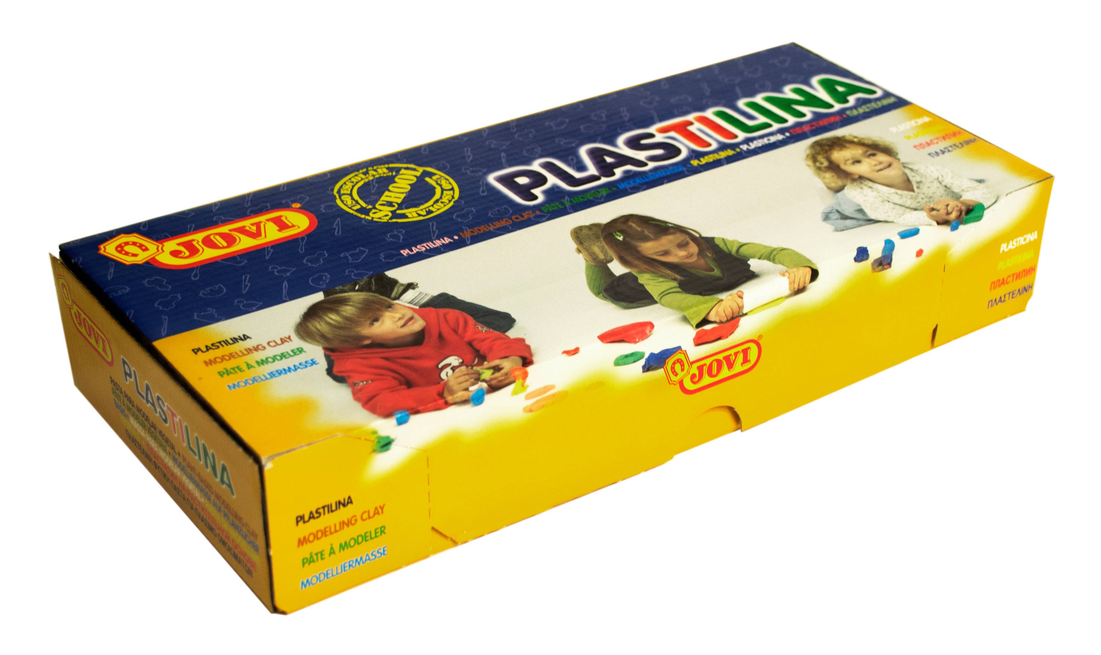 Jovi Plastilina Knete a 150g in 15 verschiedenen Farben in Kartondisplay