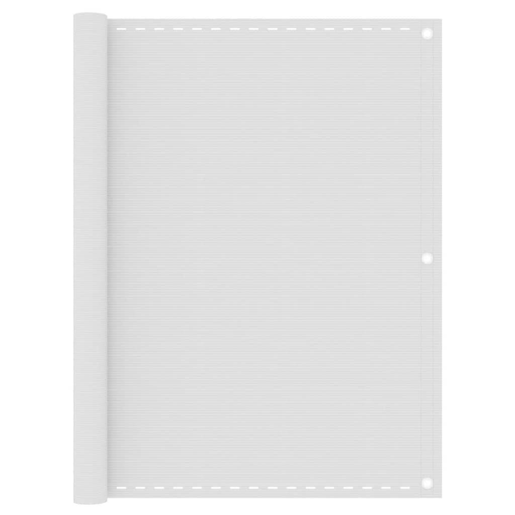 vidaXL Balkon-Sichtschutz Weiß 120x500 cm HDPE