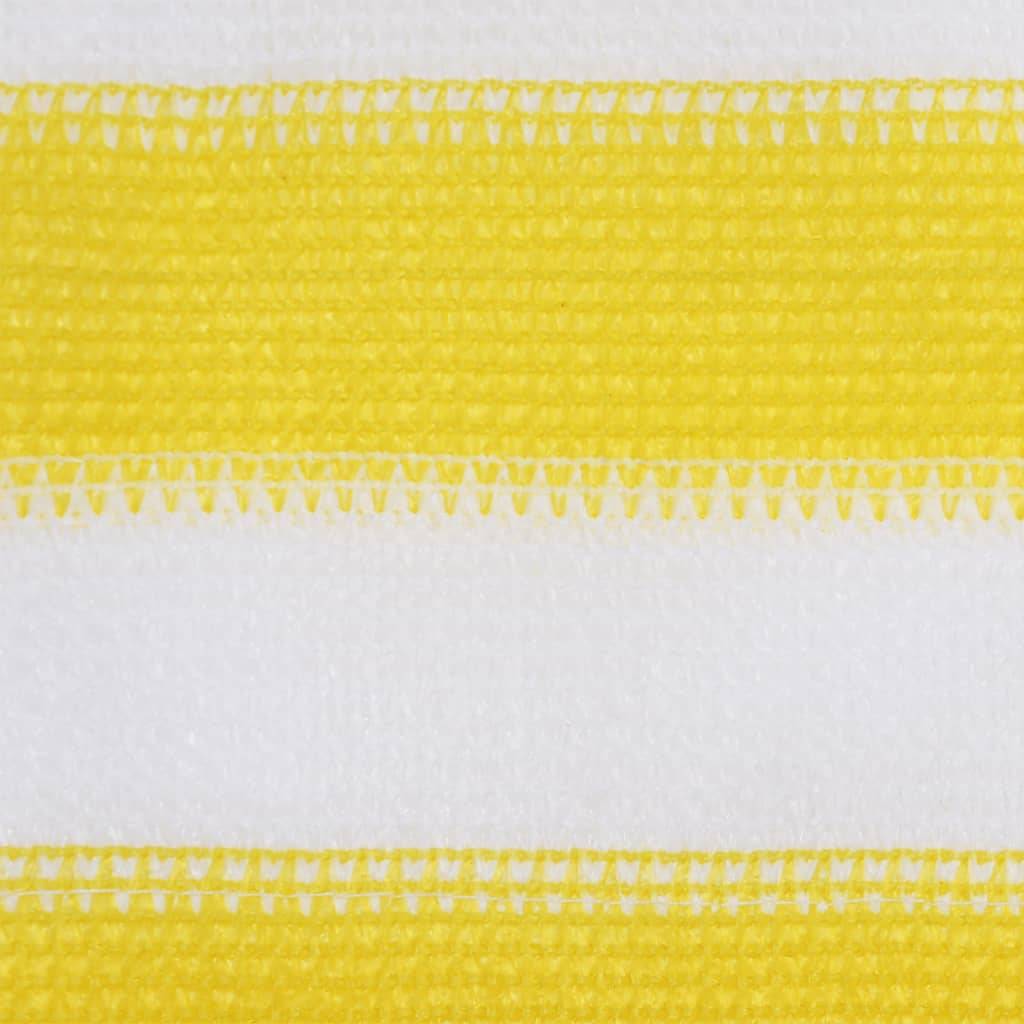 vidaXL Balkon-Sichtschutz Gelb und Weiß 120x600 cm HDPE