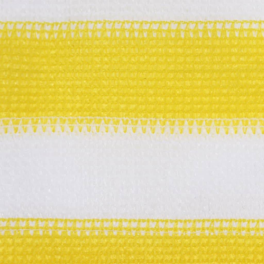 vidaXL Balkon-Sichtschutz Gelb und Weiß 120x500 cm HDPE