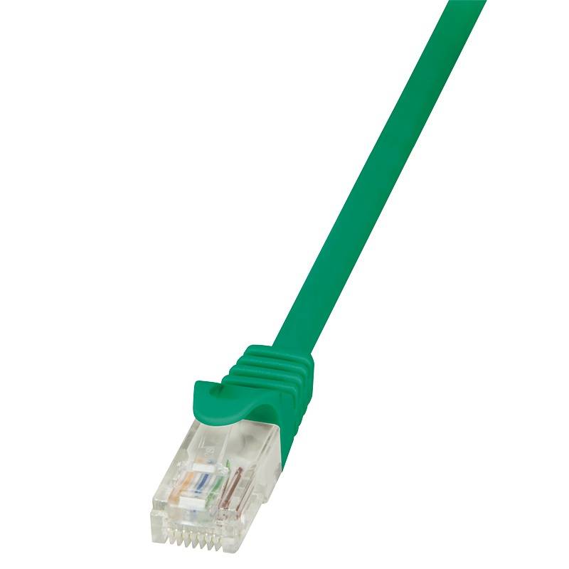 LogiLink CP2055U RJ45 Netzwerkkabel, Patchkabel CAT 6 U/UTP 2.00 m Grün mit Rastnasenschutz 1 St.