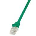 LogiLink CP2055U RJ45 Netzwerkkabel, Patchkabel CAT 6 U/UTP 2.00 m Grün mit Rastnasenschutz 1 St.