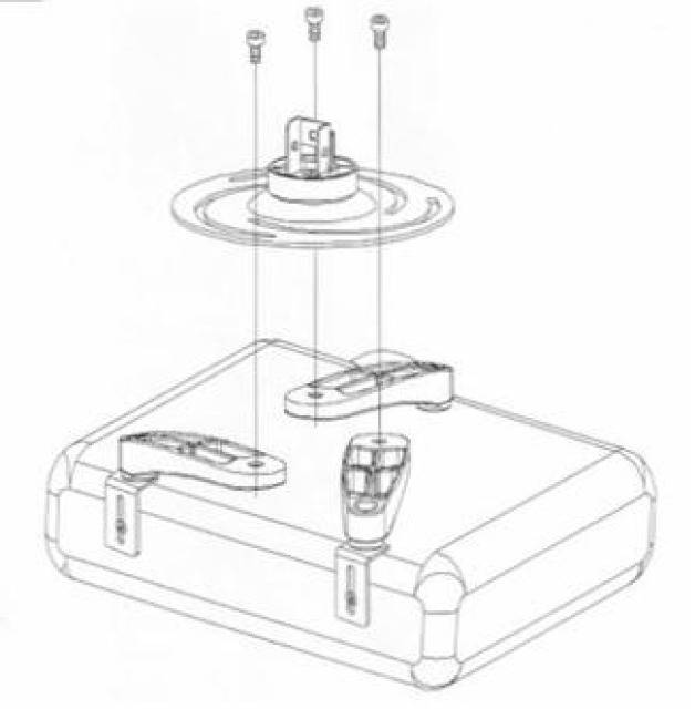 TECHly ICA-PM-102XL Beamer-Deckenhalterung Neigbar Boden-/Deckenabstand (max.): 1020 mm Silber