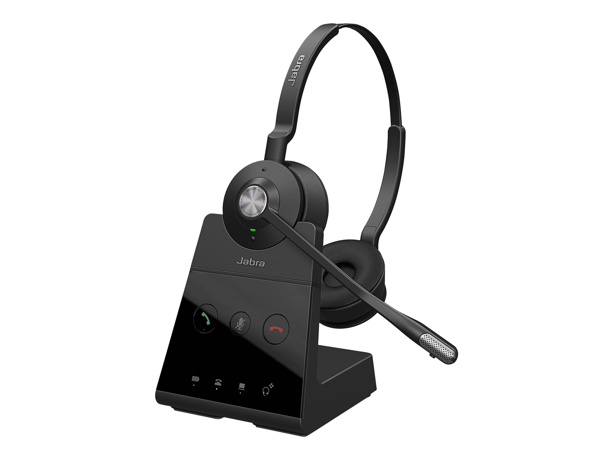 Jabra Engage 65 Stereo Telefon On Ear Headset DECT Stereo Schwarz Noise Cancelling Mikrofon-Stummschaltung