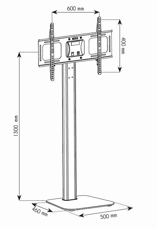 TECHly ICA-TR11 TV-Standfuß 81,3 cm (32") - 177,8 cm (70") Neigbar, Schwenkbar