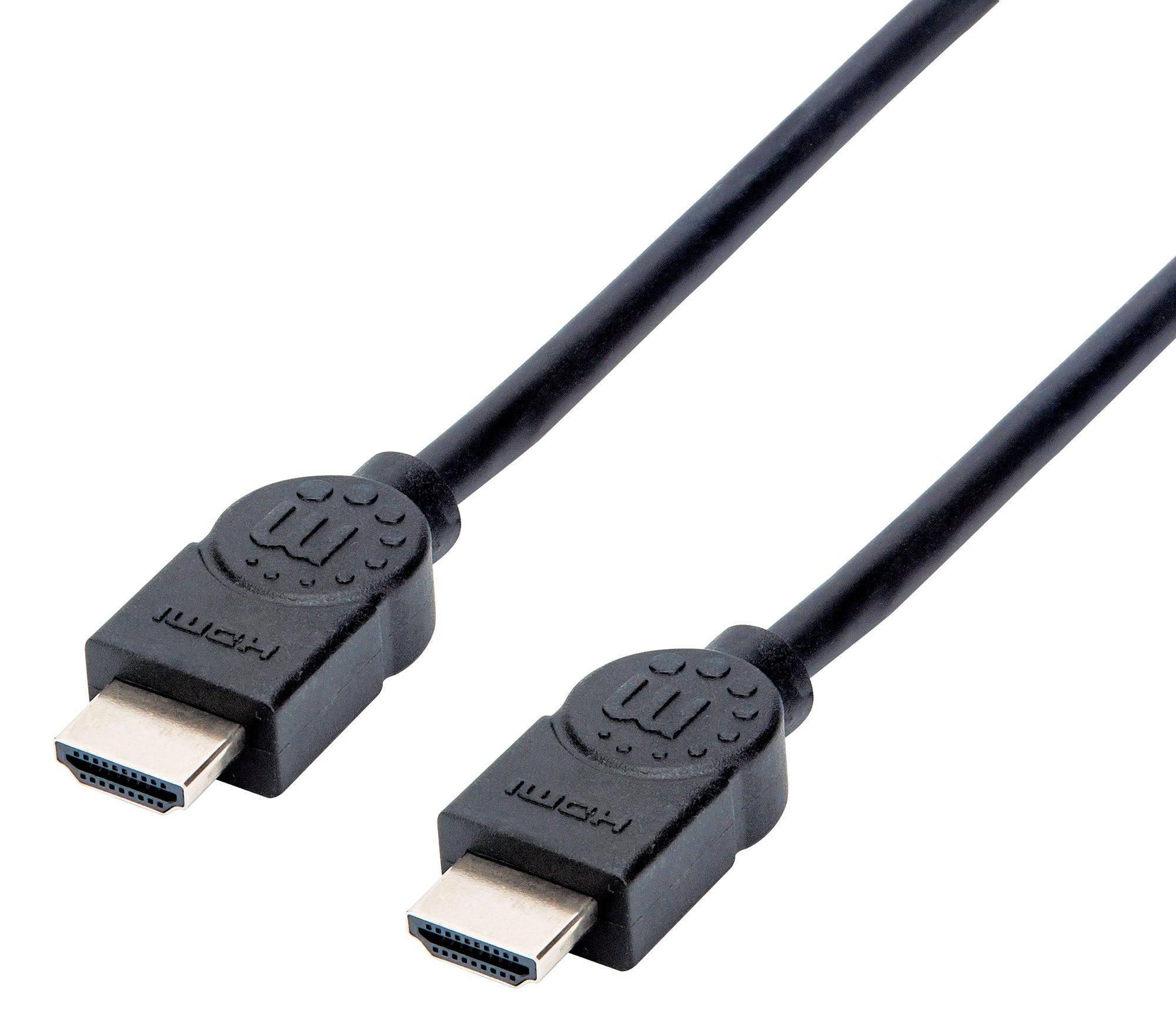 Manhattan HDMI Anschlusskabel HDMI-A Stecker, HDMI-A Stecker 1.50 m Schwarz 355308 4K UHD HDMI-Kabel