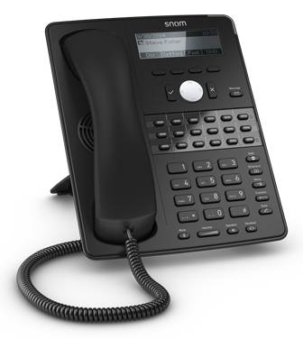 SNOM D725 Schnurgebundenes Telefon, VoIP Freisprechen, Headsetanschluss Beleuchtetes Display Schwarz