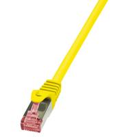 LogiLink CQ2067S RJ45 Netzwerkkabel, Patchkabel CAT 6 S/FTP 3.00 m Gelb Flammwidrig, mit Rastnasenschutz 1 St.