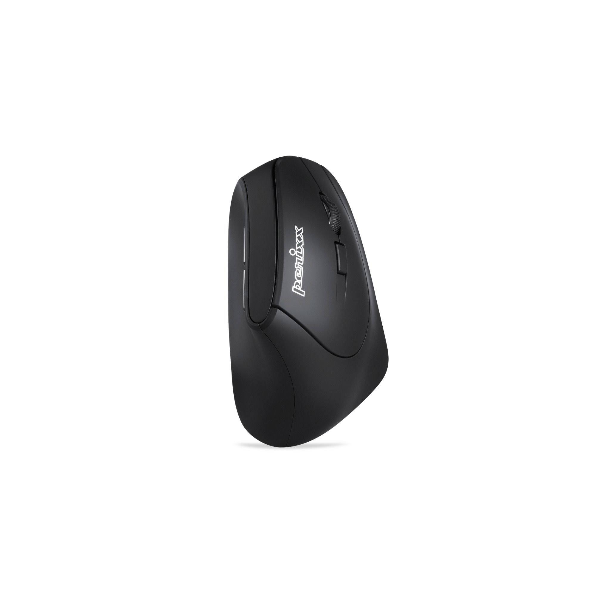 Perixx Perimice-715 II Ergonomische Maus Funk Optisch Schwarz 5 Tasten 2000 dpi Ergonomisch